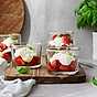 Caprese i glas med vispad mozzarella Granarolo