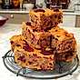 Leila Lindholms pecan & cranberry bars