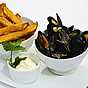 Moules frites med aioli