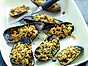 Gratinerade musslor med parmesan, persilja och vitlök