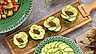 Ugnsrostad zucchini med basilikakräm och olivkaviar